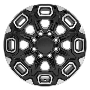 OE Wheels Replica CV64B Black Machined 20x8.5 +47 8x180mm 124.1mm