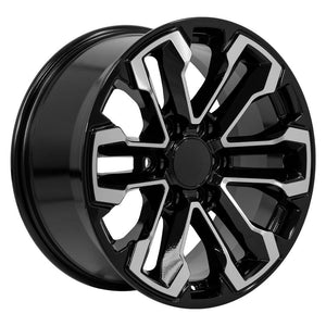 OE Wheels CV69 Gloss Black Machined 18x8.5 +26 6x139.7|N/Amm 78.1mm - Wheelwiz