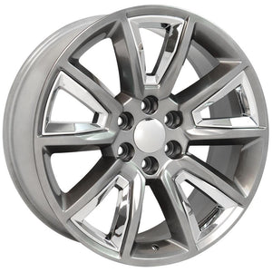 OE Wheels Replica CV73B Hyper Black with Chrome Insert 22x9.0 +24 6x139.7mm 78.1mm - Wheelwiz