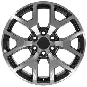 OE Wheels Replica CV92 Black Machined 22x9.0 +31 6x139.7mm 78.1mm