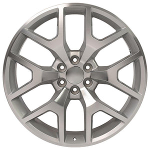 OE Wheels Replica CV92 Silver Machined 24x10.0 +31 6x139.7mm 78.1mm - Wheelwiz