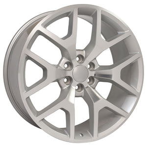 OE Wheels Replica CV92 Silver Machined 24x10.0 +31 6x139.7mm 78.1mm - Wheelwiz