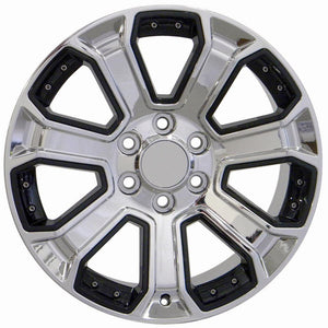 OE Wheels Replica CV93 Chrome with Black 22x9.0 +31 6x139.7mm 78.1mm - Wheelwiz