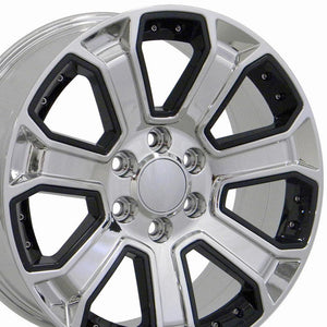 OE Wheels Replica CV93 Chrome with Black 22x9.0 +31 6x139.7mm 78.1mm - Wheelwiz
