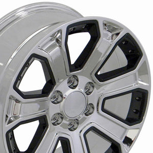 OE Wheels Replica CV93 Chrome with Black 22x9.0 +31 6x139.7mm 78.1mm - Wheelwiz