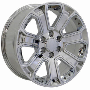 OE Wheels Replica CV93B Chrome with Chrome Insert 22x9.0 +24 6x139.7mm 78.1mm - Wheelwiz