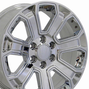 OE Wheels Replica CV93B Chrome with Chrome Insert 22x9.0 +24 6x139.7mm 78.1mm - Wheelwiz