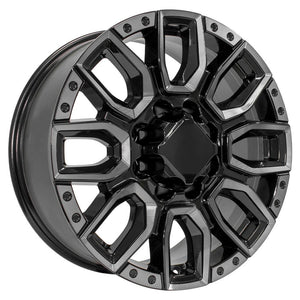 OE Wheels Replica CV97A Black Milled Edge with Tinted Clear 20x8.5 +12 8x165.1mm 116.7mm - Wheelwiz