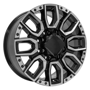 OE Wheels Replica CV97B Black with Milled Edge 20x8.5 +47 8x180mm 124.1mm