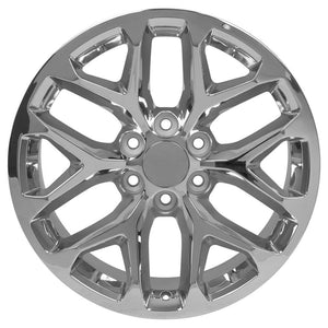 OE Wheels Replica CV98B Chrome 20x9.0 +24 6x139.7mm 78.1mm