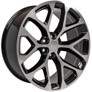 OE Wheels Replica CV98B Black Machined 24x10.0 +24 6x139.7mm 78.1mm