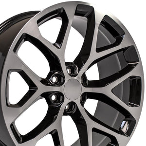 OE Wheels Replica CV98B Black Machined 24x10.0 +24 6x139.7mm 78.1mm