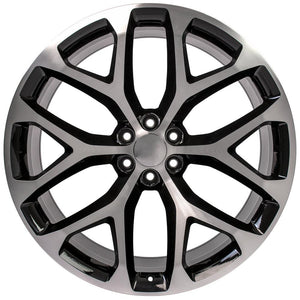 OE Wheels Replica CV98B Black Machined 26x10.0 +24 6x139.7mm 78.1mm - Wheelwiz