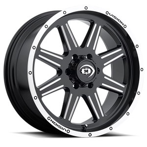 Vision Wheel 421 Gloss Black Machined Lip Milled Spoke 20x9 +12 6x120mm 67mm - Wheelwiz