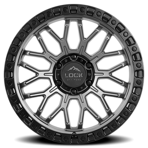 Lock Offroad Combat Matte Grey W/ Matte Black Ring 20x10 +18 8x165.1mm 125.2mm