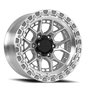 Lock Offroad Commando Machined Silver W/ Clear Coat 20x9 0 5x127mm 71.5mm