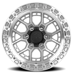 Lock Offroad Commando Machined Silver W/ Clear Coat 17x9 +12 5x127mm 71.5mm