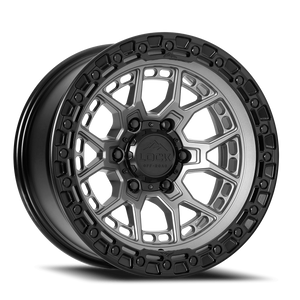 Lock Offroad Commando Matte Grey W/ Matte Black Ring 20x10 +18 6x135mm 87.1mm