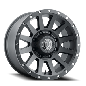 Icon Alloys Compression HD Satin Black 18x9 +12 8x180mm 124.2mm