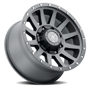 Icon Alloys Compression HD Satin Black 18x9 +12 8x165.1mm 121.4mm