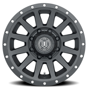 Icon Alloys Compression HD Satin Black 18x9 +12 8x180mm 124.2mm