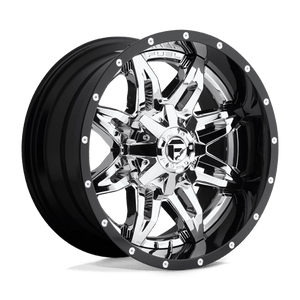 Fuel Offroad D266 LETHAL Chrome Plated Gloss Black Lip 20x12 -44 6x135|6x139.7mm 106.1mm - 2 PIECE - Wheelwiz