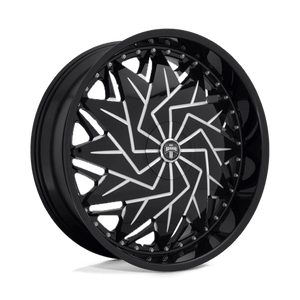 DUB Gloss Black Milled 26x10 +05 Custom 78.1mm - Wheelwiz