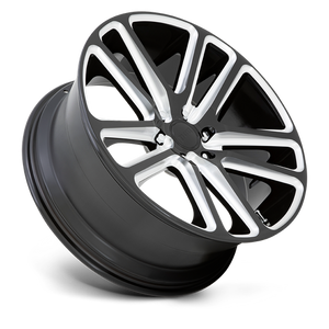 DUB S255 FLEX Gloss Black Milled 22x9.5 +30 6x135mm 87.1mm