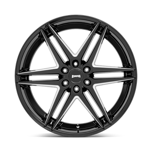 DUB S267 DIRTY DOG Glossy Black Milled 24x10 +30 6x135mm 87.1mm