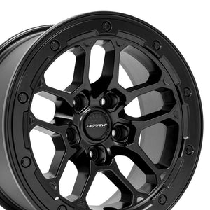 Defiant DF01 Matte Black 17x8.0 +12 5x127mm 71.5mm
