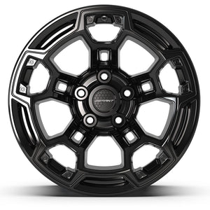 Defiant DF03B Gloss Black 17x9 -12 5x127|N/Amm 71.5mm - Wheelwiz