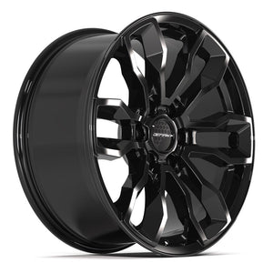 Defiant DF15B Gloss Black 20x9 +18 6x139.7|N/Amm 77.8mm - Wheelwiz