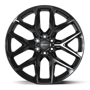 Defiant DF17A Gloss Black 24x10 +24 6x139.7|N/Amm 78.1mm - Wheelwiz