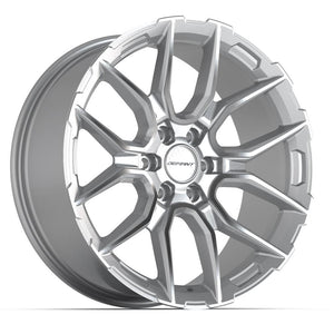 Defiant DF18A Gloss Silver Machined 22x9 +18 6x139.7|N/Amm 78.1mm - Wheelwiz