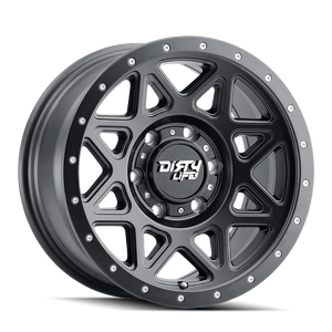 Dirty Life THEORY Satin black 17x9 -12 6x139.7mm 106mm - Wheelwiz