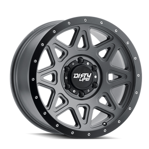 Dirty Life THEORY Satin gunmetal 17x9 -12 6x139.7mm 106mm - Wheelwiz