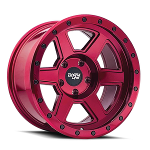 Dirty Life COMPOUND Gloss crimson candy red 17x9 -12 6x135mm 87.1mm - Wheelwiz