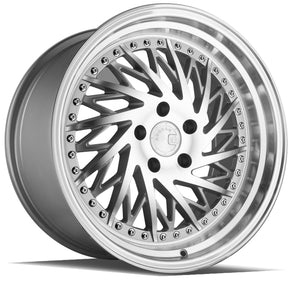 Aodhan DS03 Silver w/Machined Face 18x9.5 Passenger Side +30 5x114.3 73.1mm - Wheelwiz