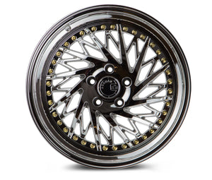 Aodhan DS03 Vacuum Chrome w/Gold Rivets 18x9.5 +30 5x114.3 73.1mm - Wheelwiz