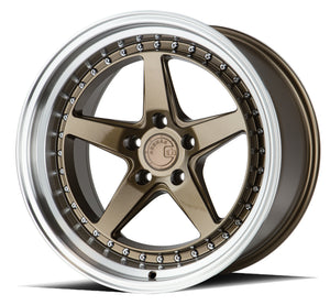 Aodhan DS05 Bronze w/Machined Lip 18x10.5 +22 5x114.3 73.1mm - Wheelwiz