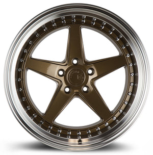 Aodhan DS05 Bronze w/Machined Lip 19x11 +15 5x114.3 73.1mm - Wheelwiz