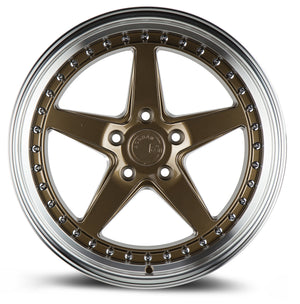 Aodhan DS05 Bronze w/Machined Lip 18x8.5 +35 5x100 73.1mm - Wheelwiz