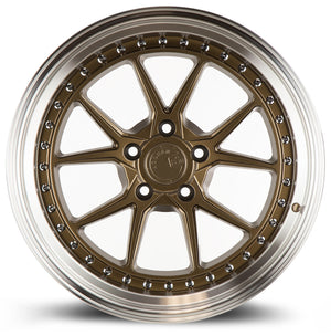 Aodhan DS08 Bronze w/Machined Lip 18x8.5 +35 5x120 72.6mm - Wheelwiz