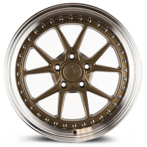 Aodhan DS08 Bronze w/Machined Lip 18x9.5 +22 5x114.3 73.1mm - Wheelwiz