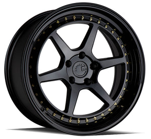 Aodhan DS09 Gloss Black W /Gold Rivets 19x11 +15 5x114.3 73.1mm - Wheelwiz