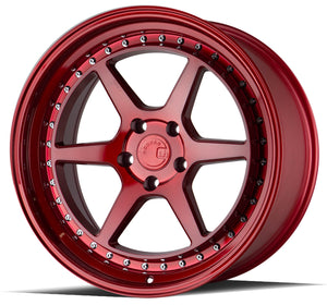 Aodhan DS09 Candy Red w/ (Chrome Rivets) 18x9.5 +22 5x114.3 73.1mm - Wheelwiz