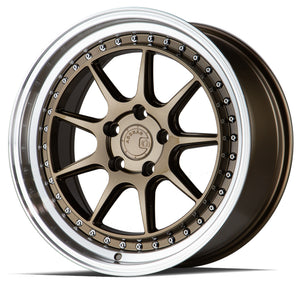 Aodhan DS-X Bronze w/Machined Lip 18x8.5 +35 5x100 73.1mm - Wheelwiz