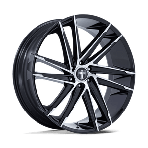DUB DC275 BLAZE Gloss Black W/ Machined Face 24x10 +25 6x139.7mm 106.1mm - Wheelwiz