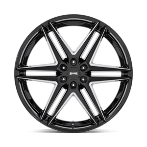 DUB S267 DIRTY DOG Glossy Black Milled 26x10 +25 6x139.7mm 106.1mm - Wheelwiz