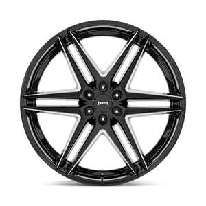 DUB S267 DIRTY DOG Glossy Black Milled 26x10 +25 6x139.7mm 106.1mm - Wheelwiz